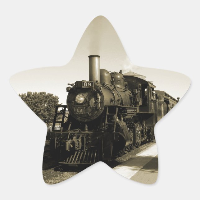 Historic Railroad Star Sticker (Front)