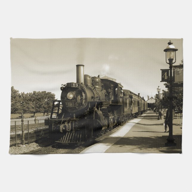 Historic Railroad Tea Towel (Horizontal)