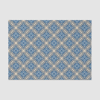 Historic Ranch Dismal Damask Delft Blue Sand Tissue Paper