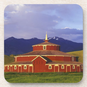 Historic Round Barn at Twin Bridges Montana Coaster