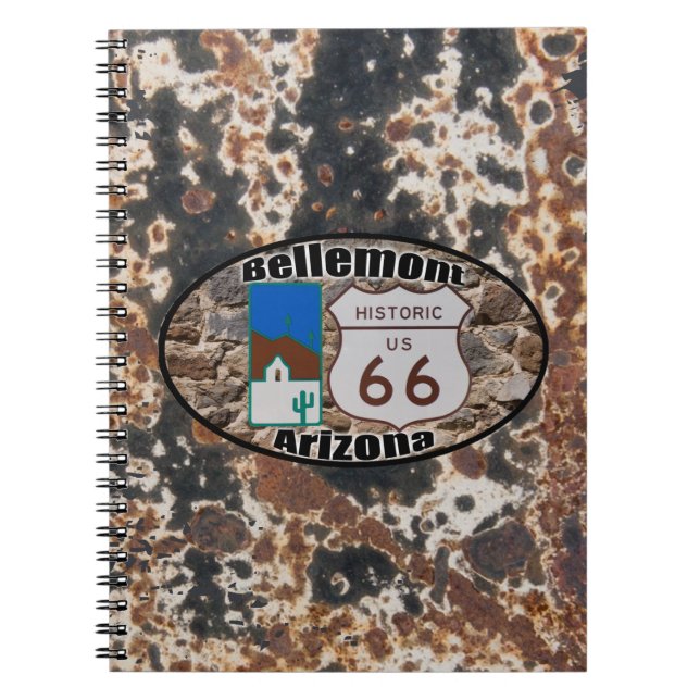 Historic Route 66 ~ Bellemonte, Arizona Notebook (Front)