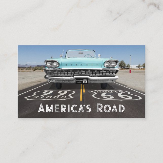 Historic Route 66 Centennial Business Card (Front)