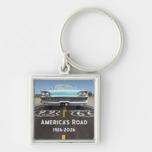 Historic Route 66 Centennial Key Ring