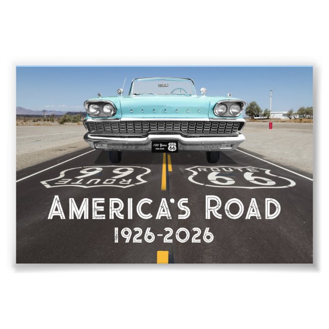Historic Route 66 Centennial Photo Print (Front)