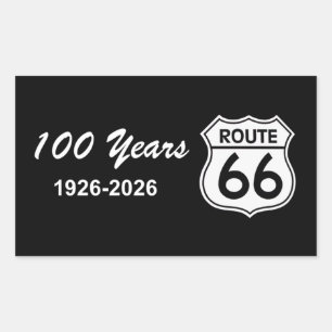Historic Route 66 Centennial Rectangular Sticker