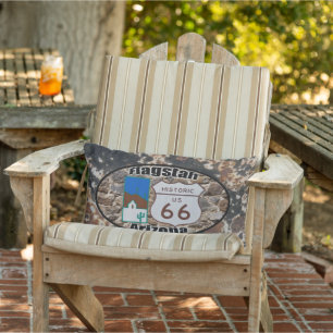 Historic Route 66 ~ Flagstaff, Arizona Lumbar Cushion