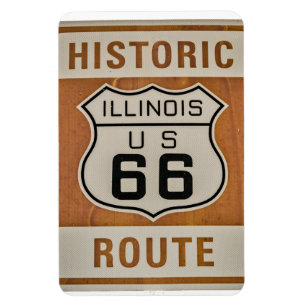 Historic Route 66 in Illinois Magnet