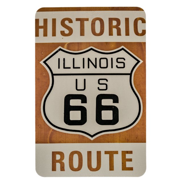 Historic Route 66 in Illinois Magnet (Vertical)