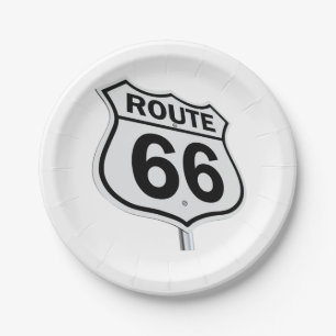 Historic Route 66 Paper plate. Paper Plate