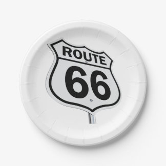 Historic Route 66 Paper plate. Plate