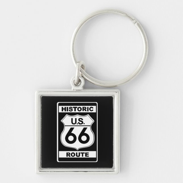 Historic Route 66 Premium Keychain (Front)