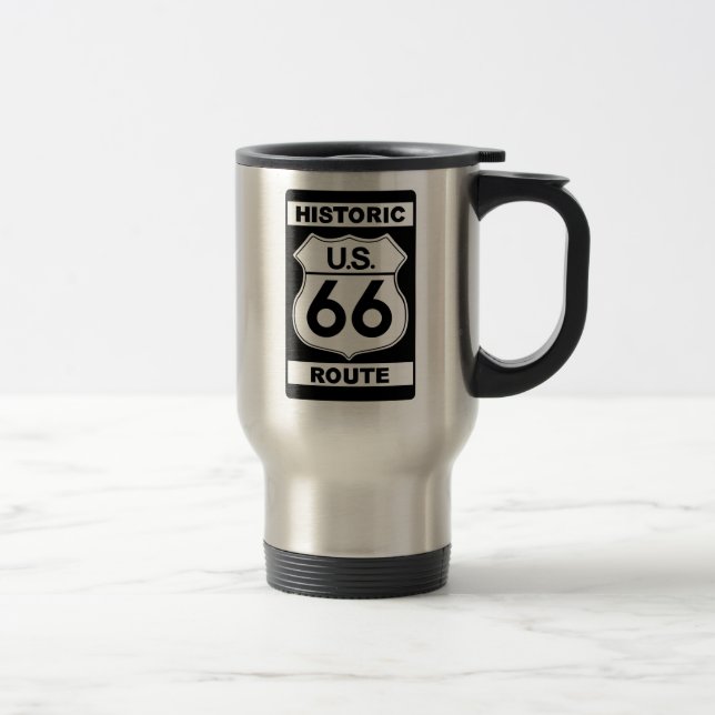 Historic Route 66 Stainless Travel Mug (Right)