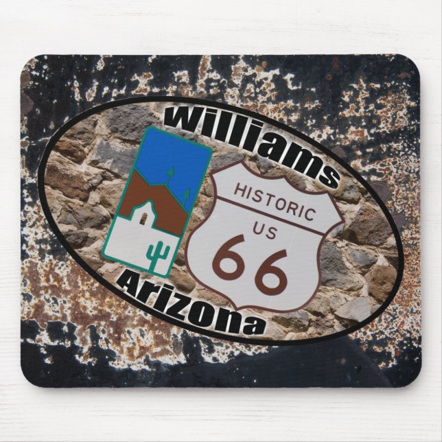 Historic Route 66 ~ Williams, Arizona Mouse Mat (Front)