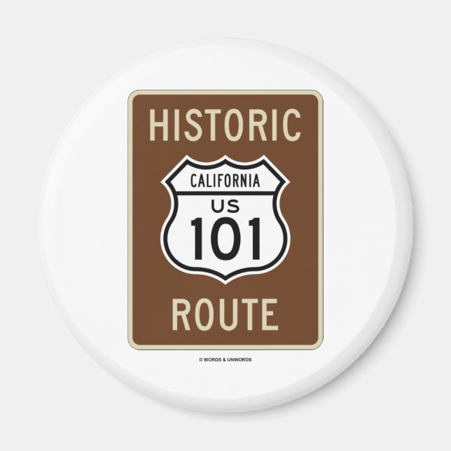 Historic Route US 101 California (Sign) Magnet (Front)