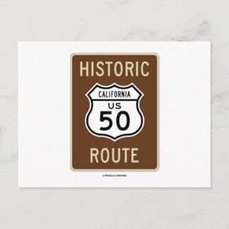 Historic Route US Highway 50 (California) Postcard