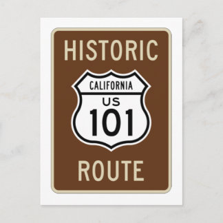 Historic Route US Route 101 (California) Sign Postcard