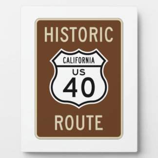 Historic Route US Route 40 (California) Plaque