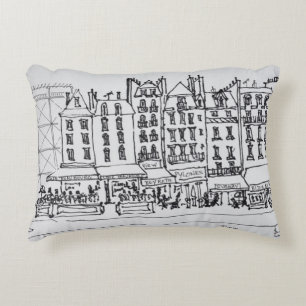 Historic Rue St. Martin, Paris, France Decorative Cushion