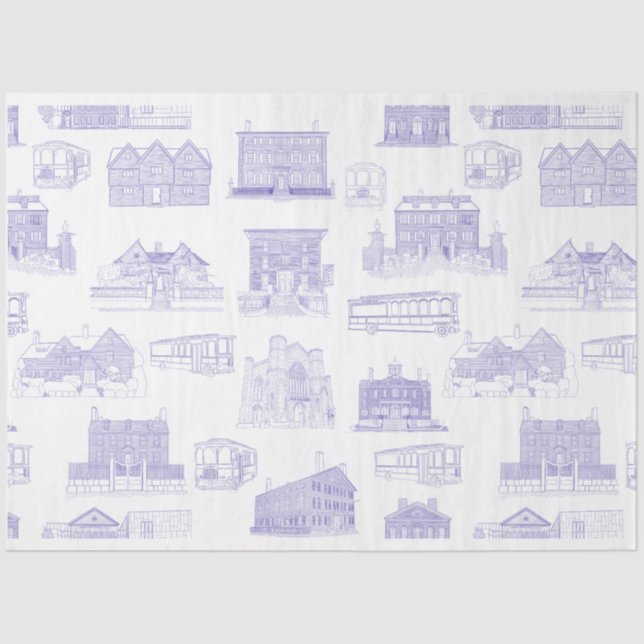 Historic Salem MA Pattern Tissue Paper (Front)