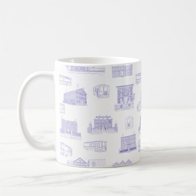 Historic Salem MA Toile Coffee Mug (Left)