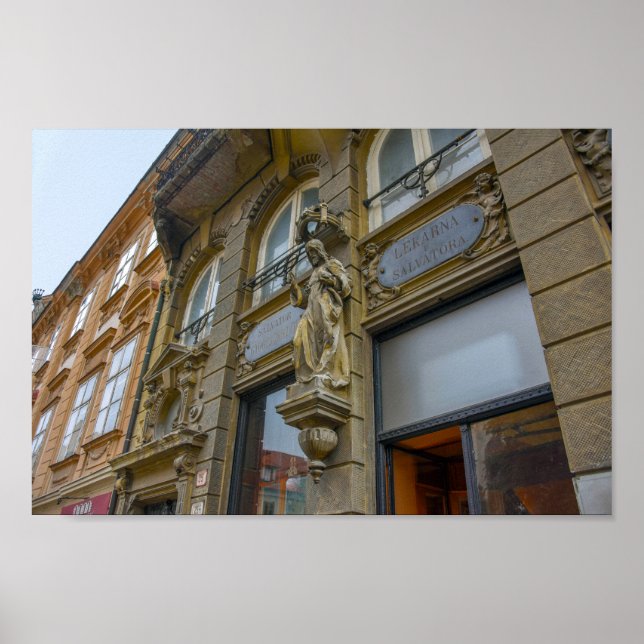 Historic Salvator Pharmacy, Bratislava, Slovakia Poster (Front)