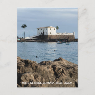 Historic Santa Maria Fort at Porto da Barra Beach  Postcard