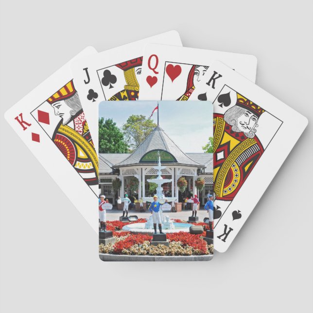 Historic Saratoga 150 on Opening Day Playing Cards (Back)