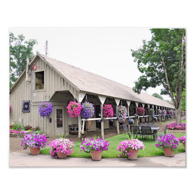 Historic Saratoga Stables Photo Print (Front)