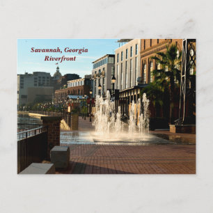 Historic Savannah, Georgia River Front Postcard