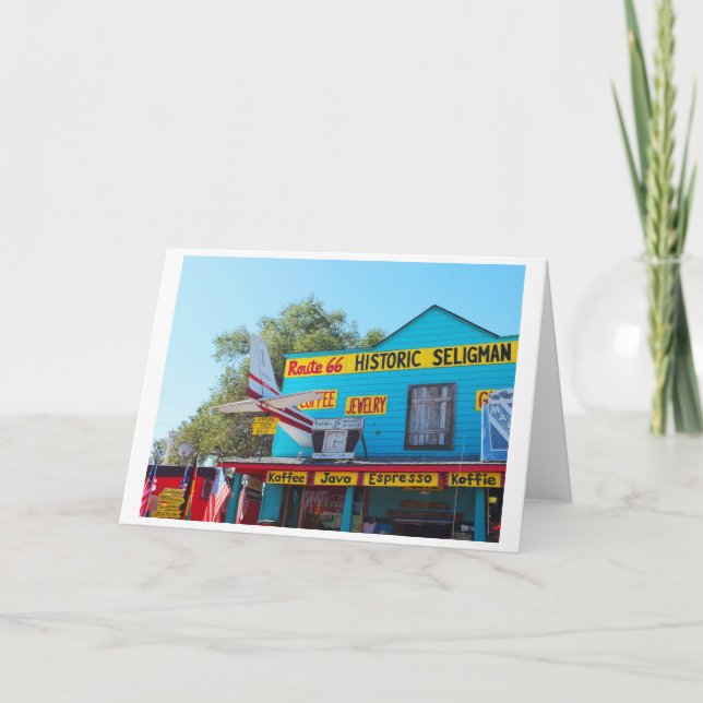 Historic Seligman route 66 Holiday Card (Front)