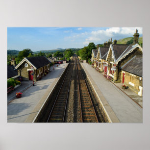 Historic Settle Railway Station, Yorkshire Poster