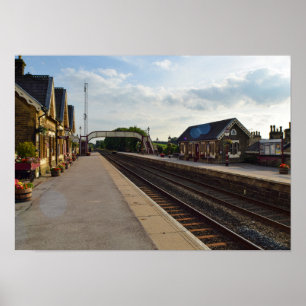 Historic Settle Railway Station, Yorkshire Poster