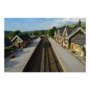 Historic Settle Railway Station, Yorkshire Poster
