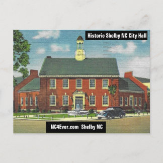 Historic Shelby NC City Hall Postcard