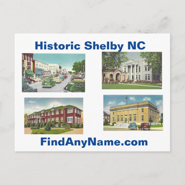 Historic Shelby NC Postcard (Front)