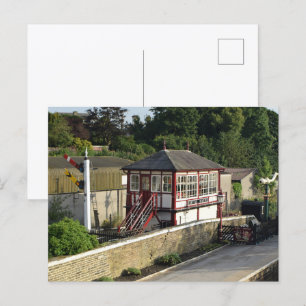 Historic Signal Box at Settle Station Postcard