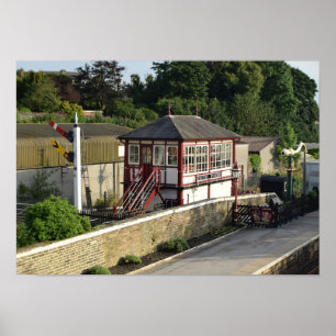 Historic Signal Box at Settle Station Poster
