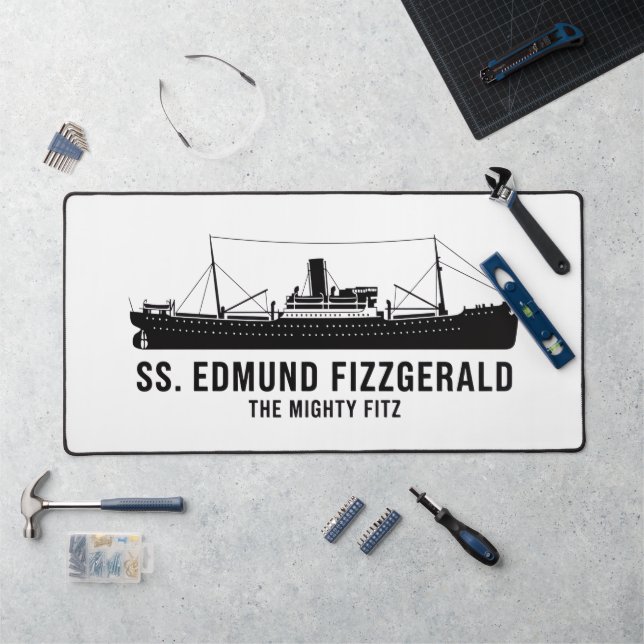 Historic SS Edmund Fitzgerald Mighty Fitz Maritime Desk Mat (Workstation)