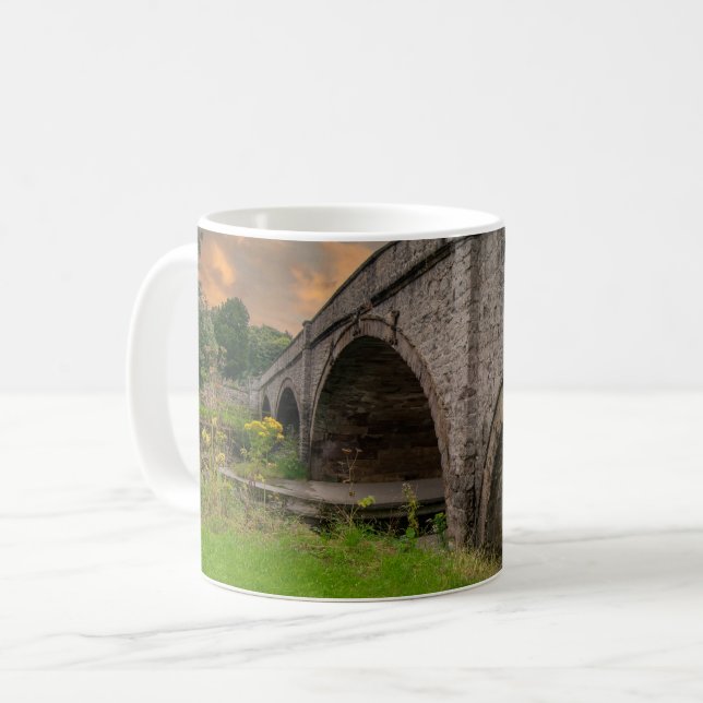 Historic St. Asaph Bridge Over River Elwy Coffee Mug (Front Left)