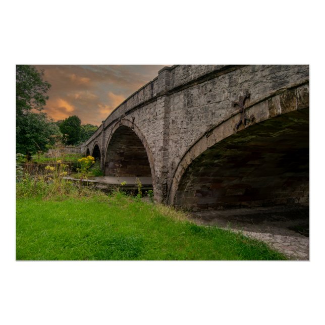 Historic St. Asaph Bridge Over River Elwy Poster (Front)