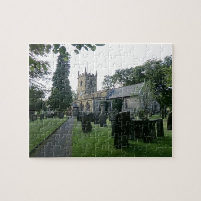 Historic St Lawrence's Church in Eyam, Derbyshire Jigsaw Puzzle (Horizontal)