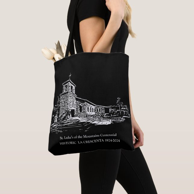 Historic St. Luke's Of the Mountains Tote BLACK (Close Up)