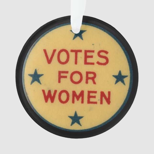 Historic Suffrage Pin  Collectable Ornament (Front)