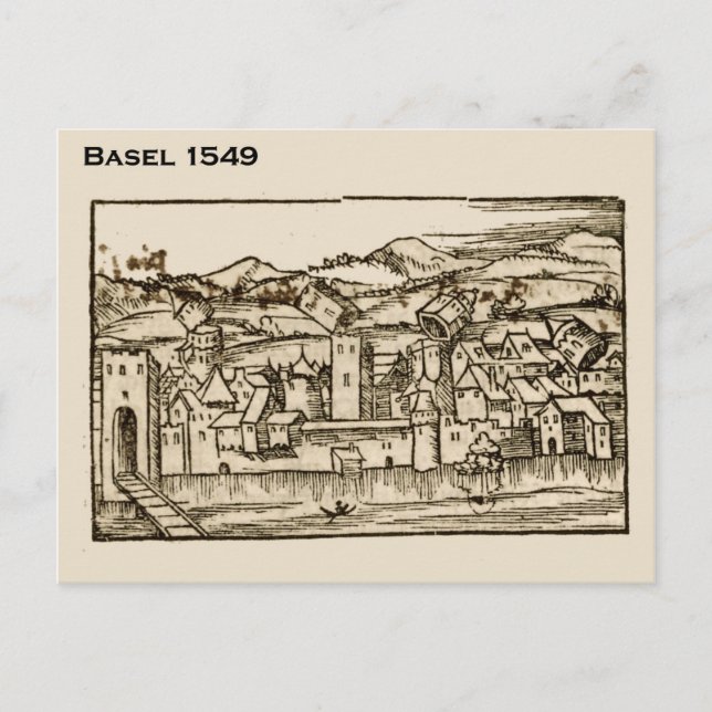 Historic Switzerland, Basel 1549 Postcard (Front)