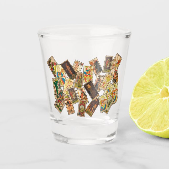 Historic Tarot Shot Glass (Front)