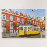 Historic Tram Buildings Lisbon Portugal Travel