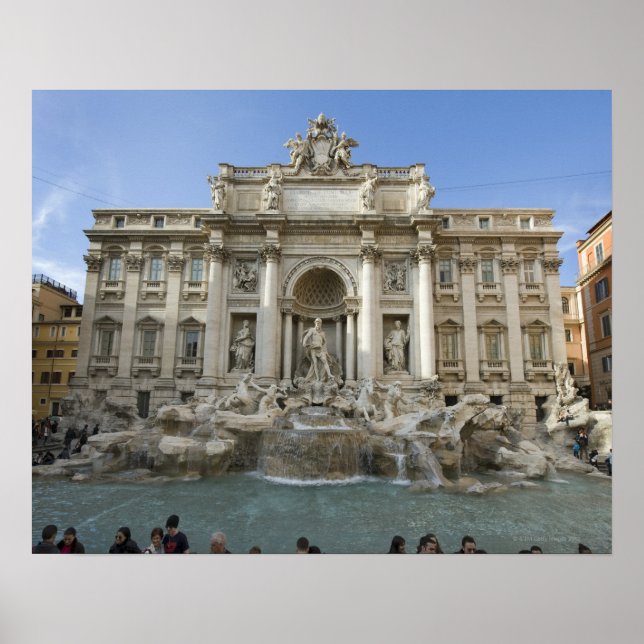 Historic Trevi Fountain in Rome, Italy Poster (Front)