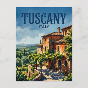 Historic Tuscan Villa Estate Italy Postcard