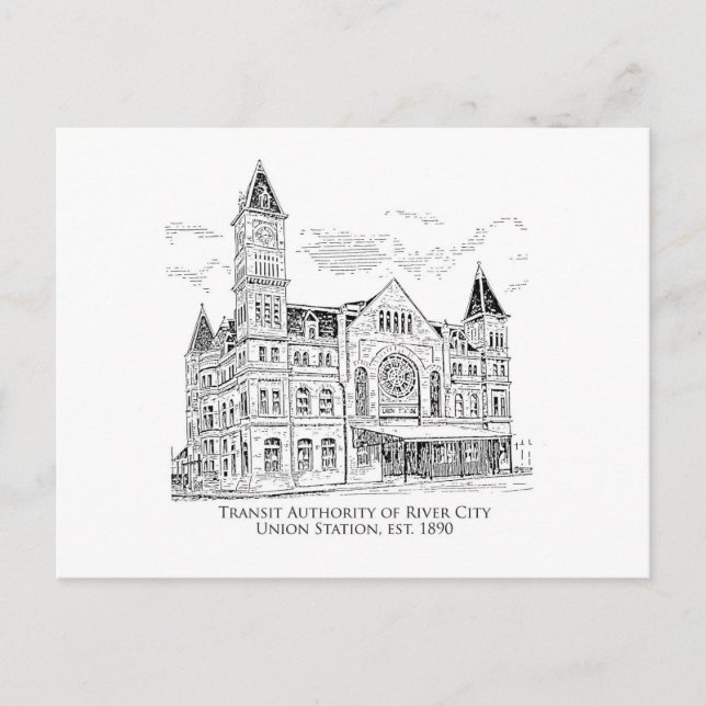 Historic Union Station  Postcard (Front)