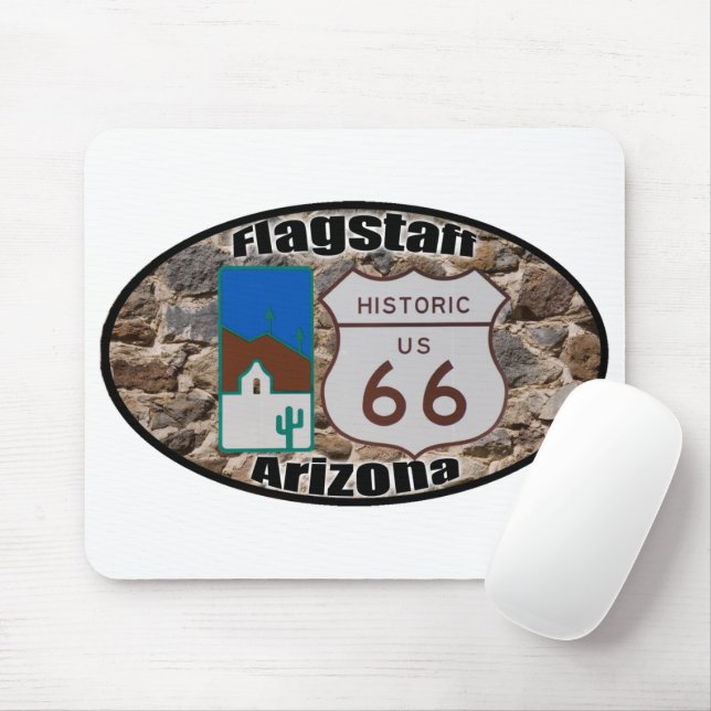 Historic US Route 66 Flagstaff Arizona Mouse Mat (With Mouse)